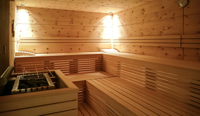 Sauna im AlpChalet Bellevue
